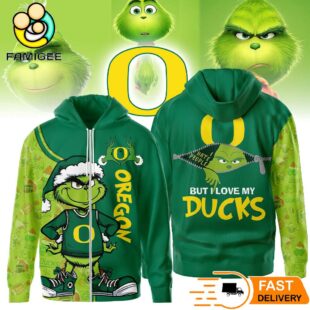 The Grinch Loves The Oregon Ducks Hoodie, Funny Christmas Football Gift