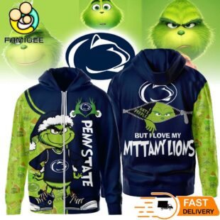 The Grinch Loves The Penn State Nittany Lions Hoodie, Funny Christmas Football Gift