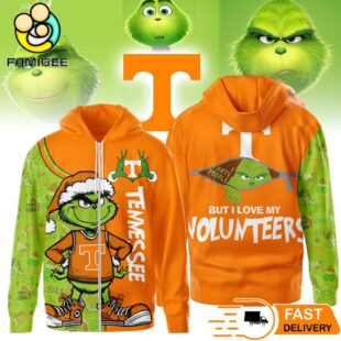 The Grinch Loves The Tennessee Volunteers Hoodie, Funny Christmas Football Gift