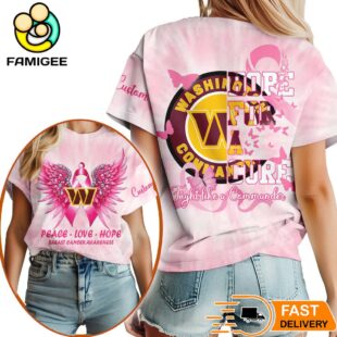 Washington Commanders NFL Peace Love Hope Pink 3D Shirt