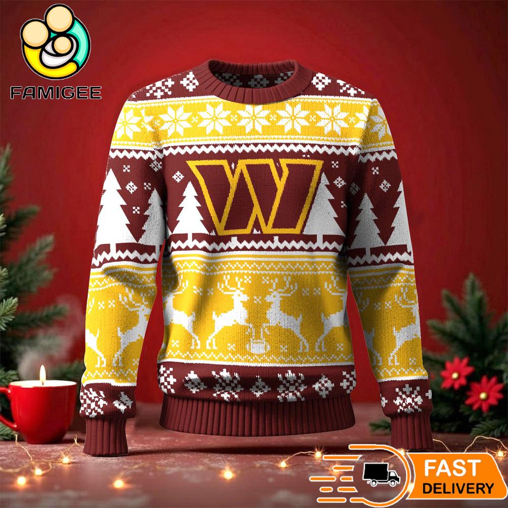 Washington Commanders Ugly Christmas Sweater For NFL Holiday Parties Washington Commanders Ugly Christmas Sweater For NFL Holiday Parties