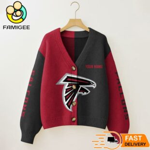 Atlanta Falcons NFL Womens Logo Cardigan Sweater
