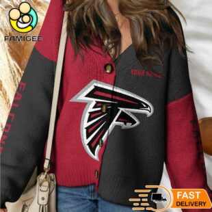 Atlanta Falcons NFL Womens Logo Cardigan Sweater 1 Atlanta Falcons NFL Womens Logo Cardigan Sweater