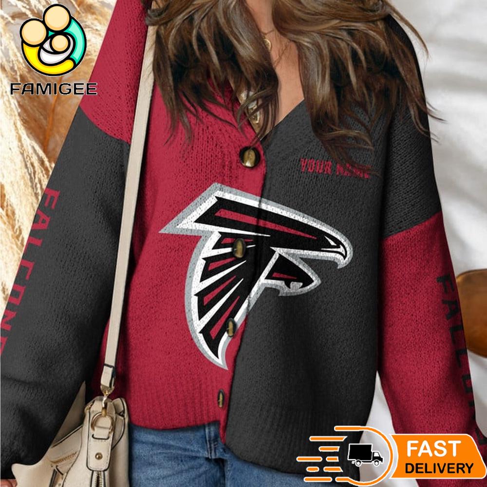 Atlanta Falcons NFL Womens Logo Cardigan Sweater Atlanta Falcons NFL Womens Logo Cardigan Sweater