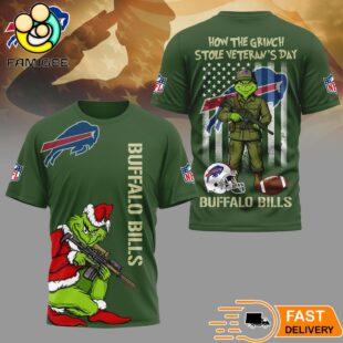 Buffalo Bills Grinch On Veterans Day 3D Shirt