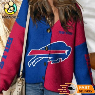 Buffalo Bills NFL Womens Logo Cardigan Sweater 1 Buffalo Bills NFL Womens Logo Cardigan Sweater