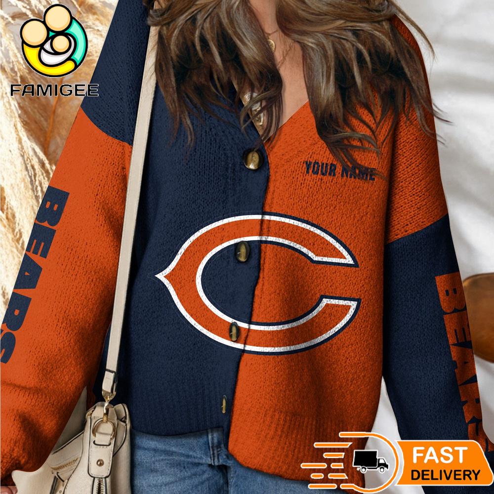 Chicago Bears NFL Womens Logo Cardigan Sweater Chicago Bears NFL Womens Logo Cardigan Sweater
