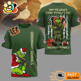 Cincinnati Bengals Grinch On Veterans Day 3D Shirt