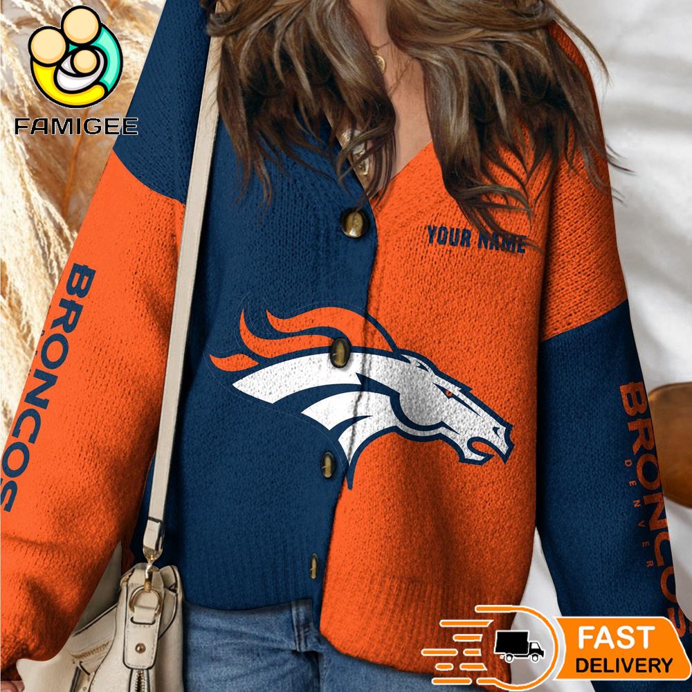 Denver Broncos NFL Womens Logo Cardigan Sweater Denver Broncos NFL Womens Logo Cardigan Sweater