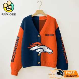 Denver Broncos NFL Womens Logo Cardigan Sweater