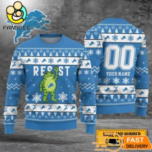 Detroit Lions NFL Resist Frog Ugly Christmas Sweater