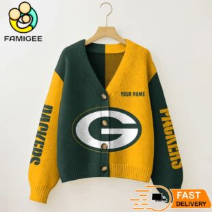 Green Bay Packers NFL Womens Logo Cardigan Sweater