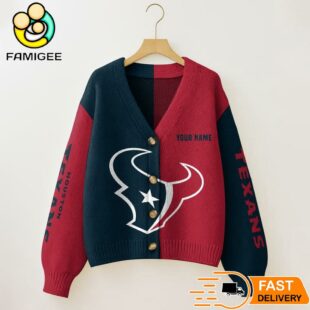 Houston Texans NFL Womens Logo Cardigan Sweater