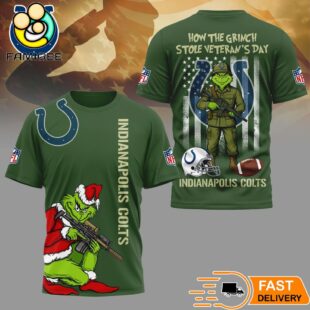 Indianapolis Colts Grinch On Veterans Day 3D Shirt