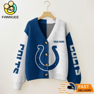Indianapolis Colts NFL Womens Logo Cardigan Sweater