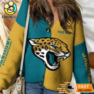 Jacksonville Jaguars NFL Womens Logo Cardigan Sweater