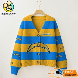 Los Angeles Chargers NFL Game Day Vibes Cardigan Sweater