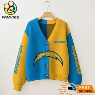 Los Angeles Chargers NFL Womens Logo Cardigan Sweater