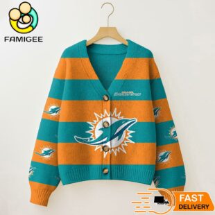 Miami Dolphins NFL Game Day Vibes Cardigan Sweater