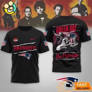 New England Patriots NFL Green Day Rock Crossover Shirt