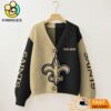 New Orleans Saints NFL Womens Logo Cardigan Sweater 2 New Orleans Saints NFL Womens Logo Cardigan Sweater