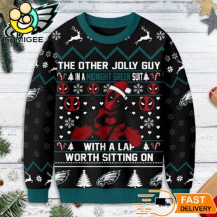 Philadelphia Eagles NFL Deadpool Ugly Christmas Sweater