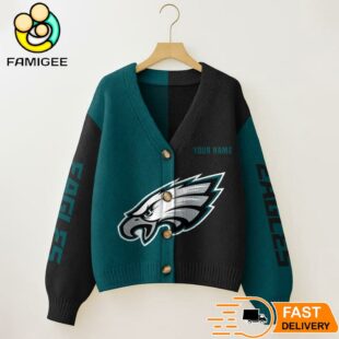 Philadelphia Eagles NFL Womens Logo Cardigan Sweater