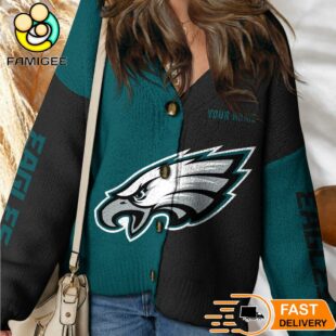 Philadelphia Eagles NFL Womens Logo Cardigan Sweater