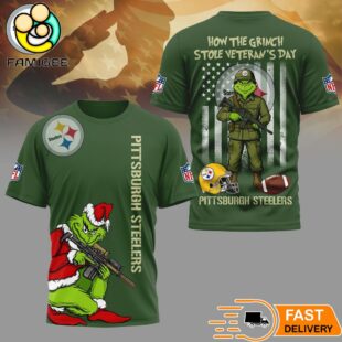 Pittsburgh Steelers Grinch On Veterans Day 3D Shirt