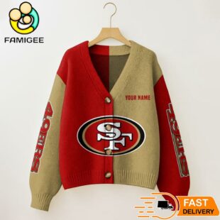 San Francisco 49ers NFL Womens Logo Cardigan Sweater