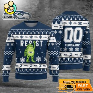 Seattle Seahawks NFL Resist Frog Ugly Christmas Sweater