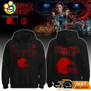 Stranger Things S5 Cleveland Browns NFL Hoodie Demogorgon Fan Gift Football Merch