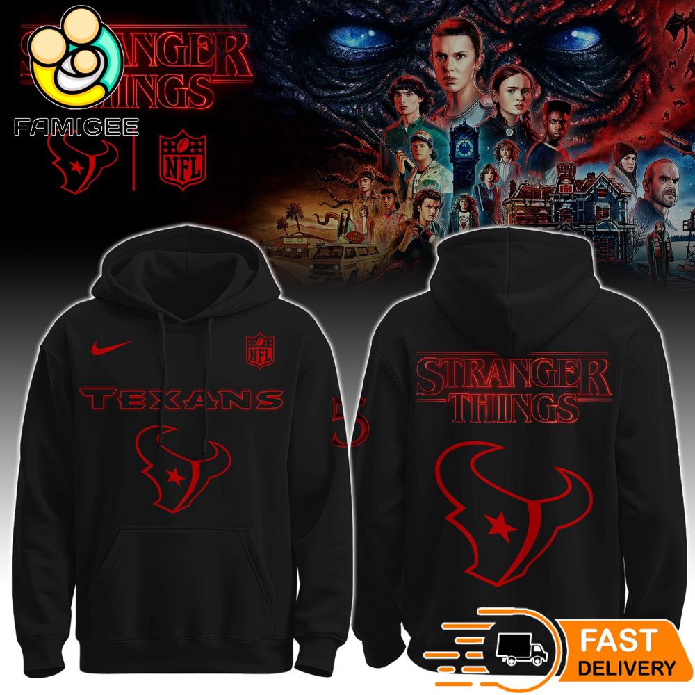 Stranger Things S5 Houston Texans NFL Hoodie Demogorgon Fan Gift Football Merch Stranger Things S5 Houston Texans NFL Hoodie Demogorgon Fan Gift Football Merch