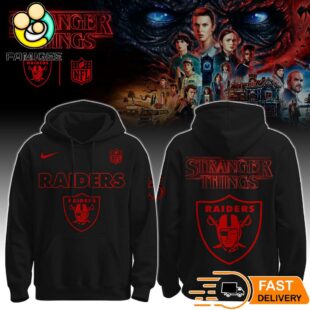 Stranger Things S5 Las Vegas Raiders NFL Hoodie Demogorgon Fan Gift Football Merch