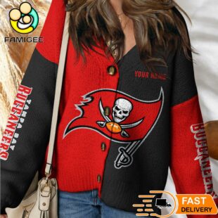 Tampa Bay Buccaneers NFL Womens Logo Cardigan Sweater 1 Tampa Bay Buccaneers NFL Womens Logo Cardigan Sweater
