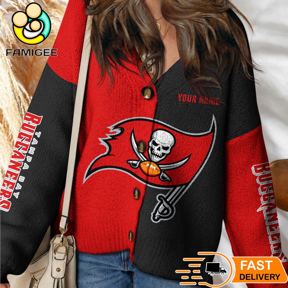 Tampa Bay Buccaneers NFL Womens Logo Cardigan Sweater Tampa Bay Buccaneers NFL Womens Logo Cardigan Sweater
