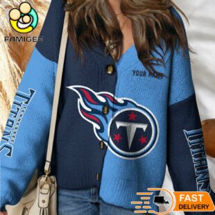Tennessee Titans NFL Womens Logo Cardigan Sweater 1 Tennessee Titans NFL Womens Logo Cardigan Sweater