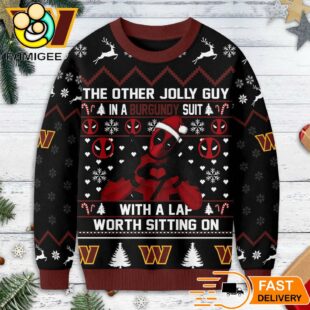 Washington Commanders NFL Deadpool Ugly Christmas Sweater