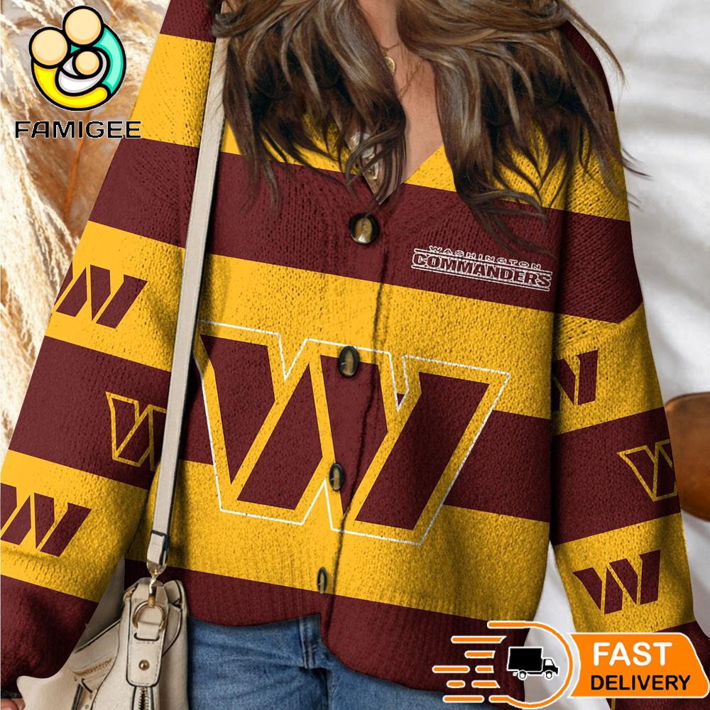 Washington Commanders NFL Game Day Vibes Cardigan Sweater Washington Commanders NFL Game Day Vibes Cardigan Sweater