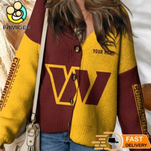 Washington Commanders NFL Womens Logo Cardigan Sweater