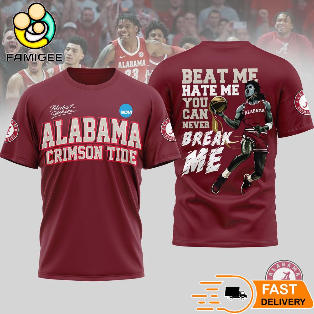 Alabama Crimson Tide Michael Jackson They Don't Care About Us 3D T-Shirt 1 Alabama Crimson Tide Michael Jackson They Don't Care About Us 3D T-Shirt
