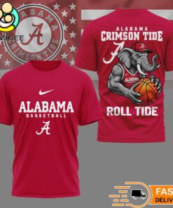 Alabama Crimson Tide NCAA Mascot Slam Shot 3D Basketball Shirt