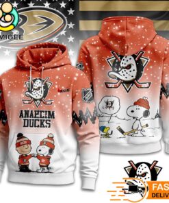 Anaheim Ducks NHL Snoopy Peanuts Christmas 3D Hoodie