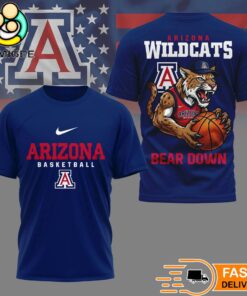 Arizona Wildcats NCAA Mascot Slam Shot 3D Basketball Shirt