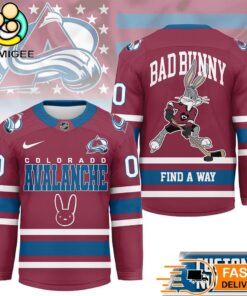 Colorado Avalanche NHL Bad Bunny Hockey Jersey