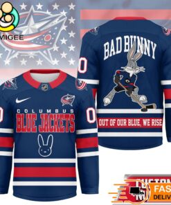 Columbus Blue Jackets NHL Bad Bunny Hockey Jersey