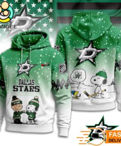 Dallas Stars NHL Snoopy Peanuts Christmas 3D Hoodie