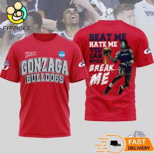Gonzaga Bulldogs Michael Jackson They Don't Care About Us 3D T-Shirt