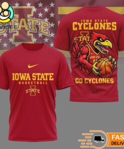 Iowa State Cyclones NCAA Mascot Slam Shot 3D Basketball Shirt