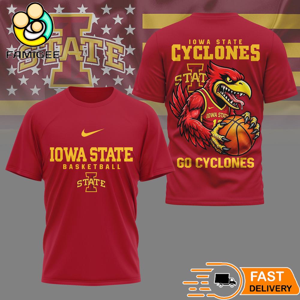 Iowa State Cyclones NCAA Mascot Slam Shot 3D Basketball Shirt 1 Iowa State Cyclones NCAA Mascot Slam Shot 3D Basketball Shirt